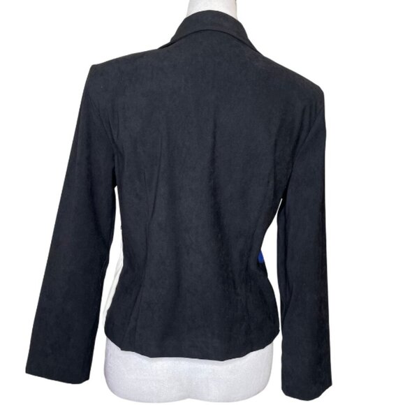 Briggs New York Vintage Colorblock Faux Suede Zip Up Blazer Jacket Size 6P - Picture 3 of 7